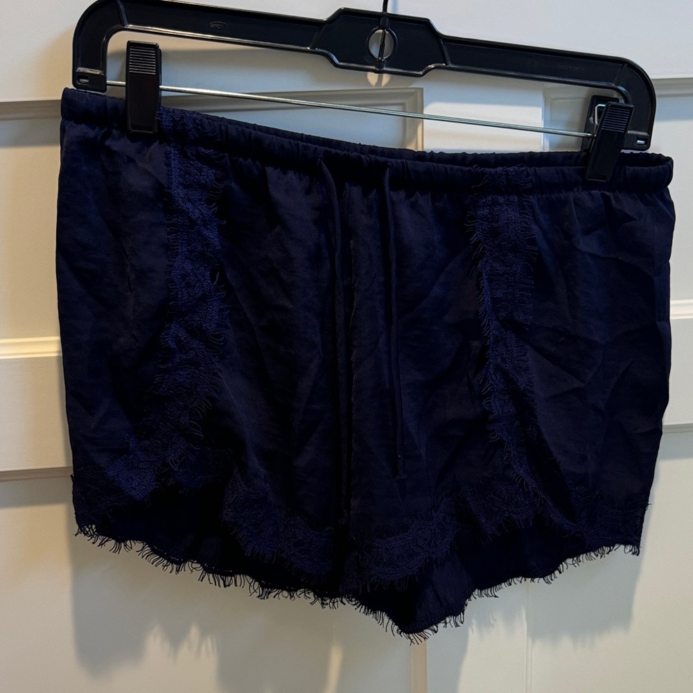 Full Tilt Dark Blue Swim Bottom with Frayed Trim